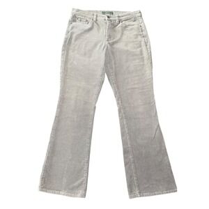 Lauren Jeans Co Ralph Lauren Women Gray Corduroy Flare Classic‎ Bootcut Jeans 10